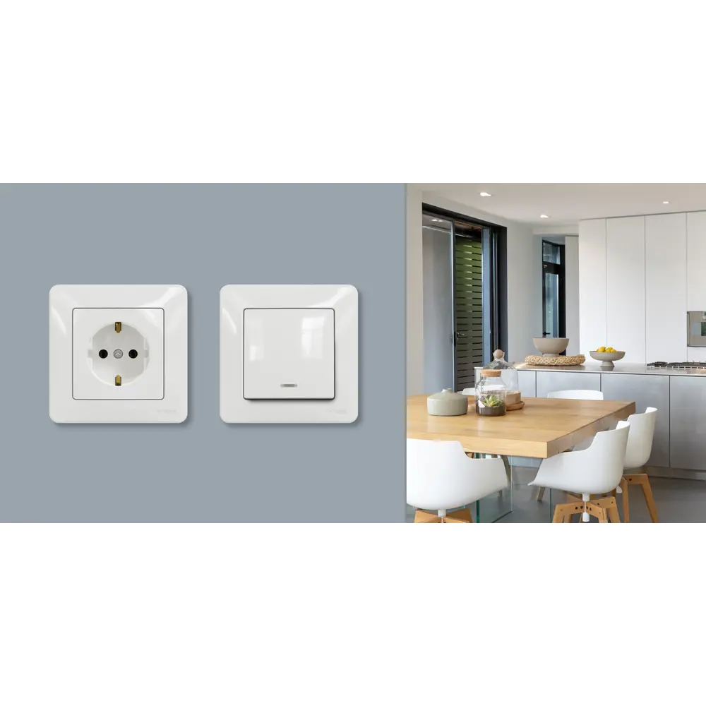 Розетка встраиваемая Systeme Electric Sedna Design с заземлением, цвет белый STLM-2188847 - Вид №4