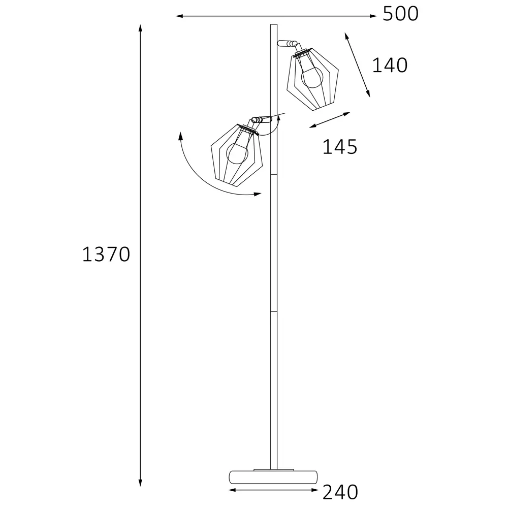 Торшер Россвет Гранж РС21384 цвет черный STLM-2057713 - Вид №11