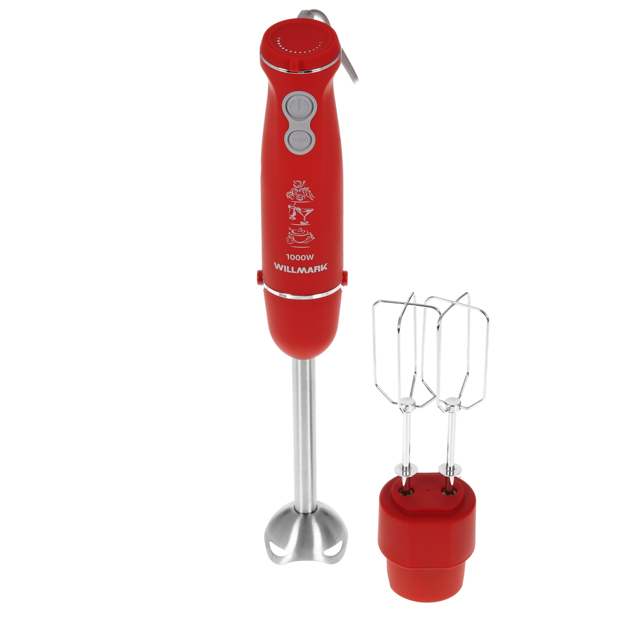 5343342 Блендер погружной WILLMARK WHB-1110RS красный STDN-0118507 - Вид №1