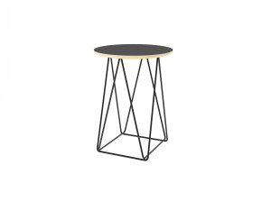 Круглый металлический журнальный столик