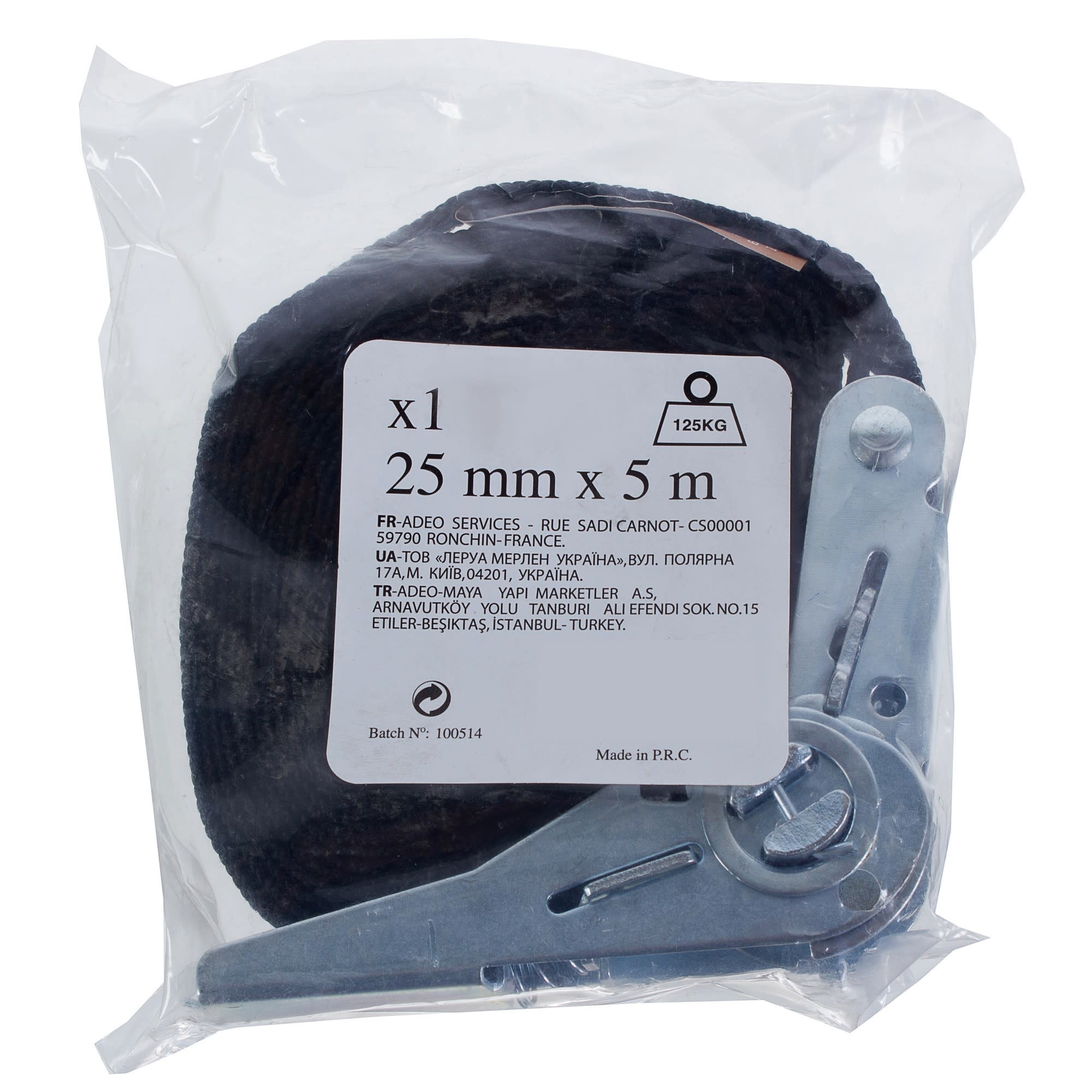 14396747 Ремень-карабин 25 мм 5 м, полипропилен, цвет чёрный Santreyd  - Вид №5