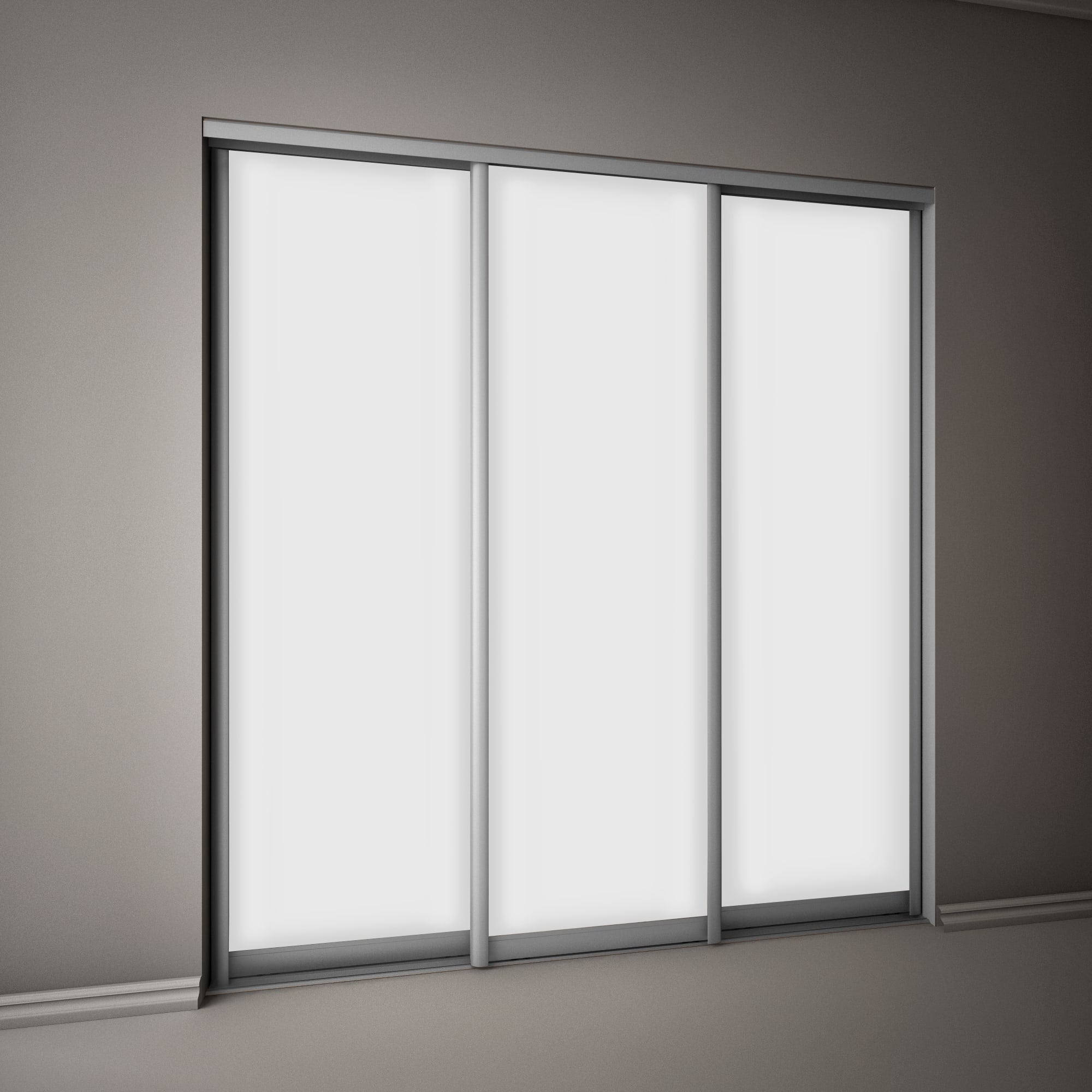 SPACEO Дверь-купе раздвижная белый ясень с алюминиевым профилем 82335363 STLM-0024804 - Вид №5