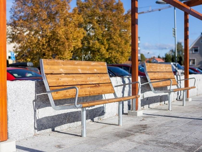 VESTRE Деревянная скамейка со спинкой April sun-id-1508386 - Вид №2