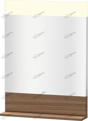 VE751107979 Vero Зеркало с полочкой внизу Орех натуральный, декор Duravit