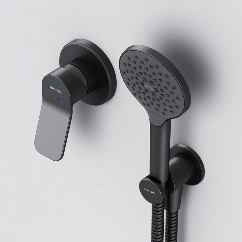 FB85A2H022 набор: см-ль д/душа душевой набор ( ручн.душ 120 мм 3 режима) шланговое присоед AM.PM X-Joy  - Вид №3