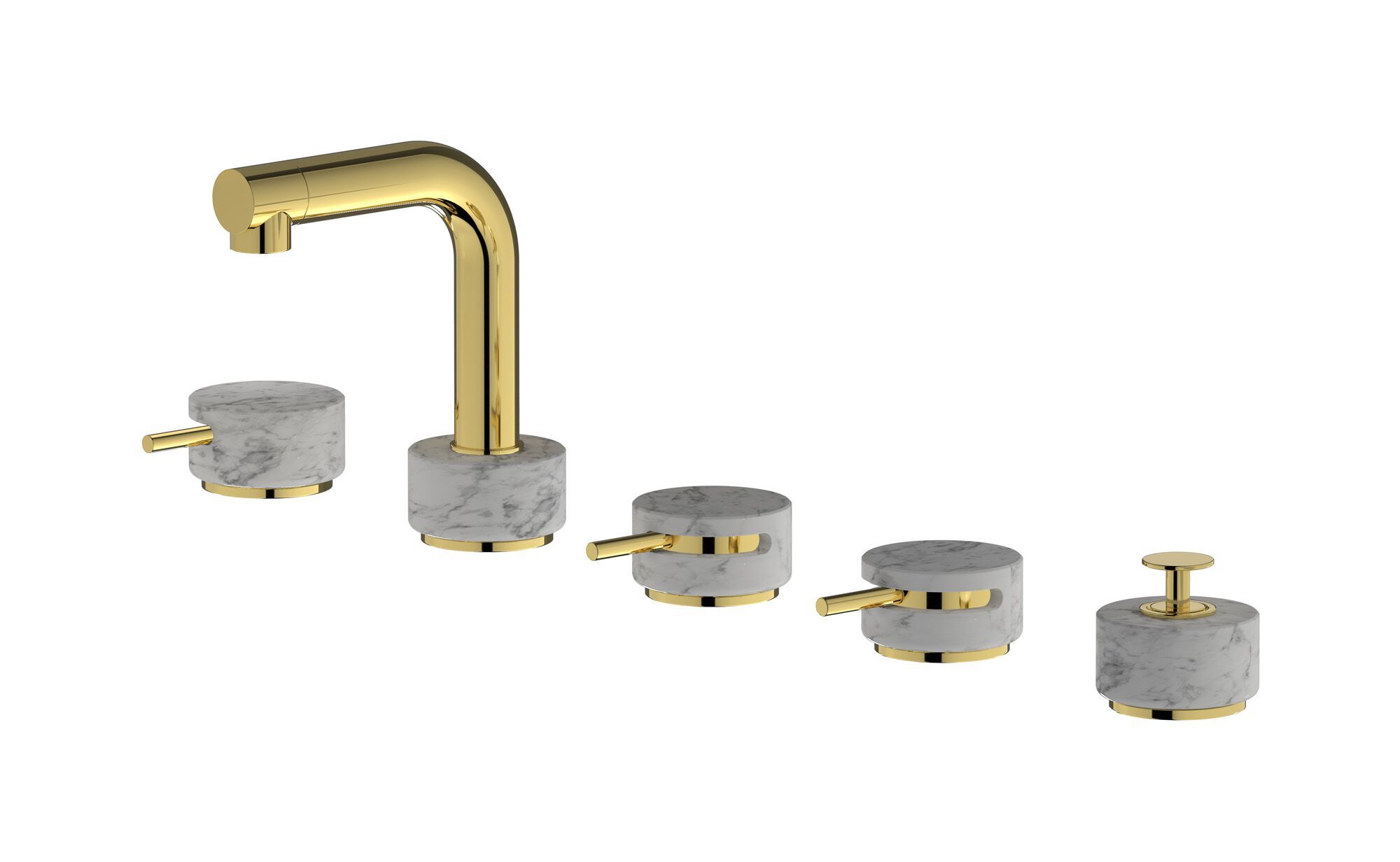 Смеситель для ванны с 5 отверстиями IB мрамор + мрамор Elle ARCH-00085878 - Вид №9