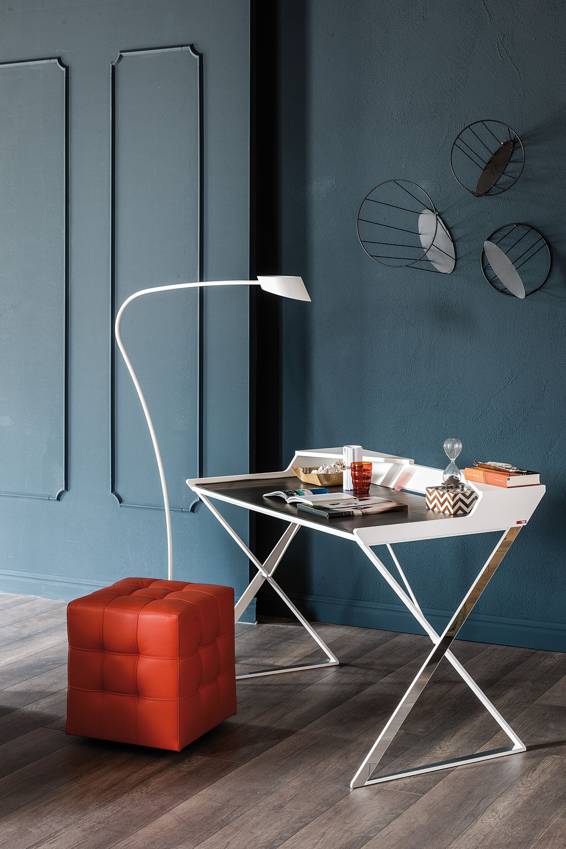 Стальной и деревянный письменный стол Cattelan italia QWERTY ARCH-00131308 - Вид №4