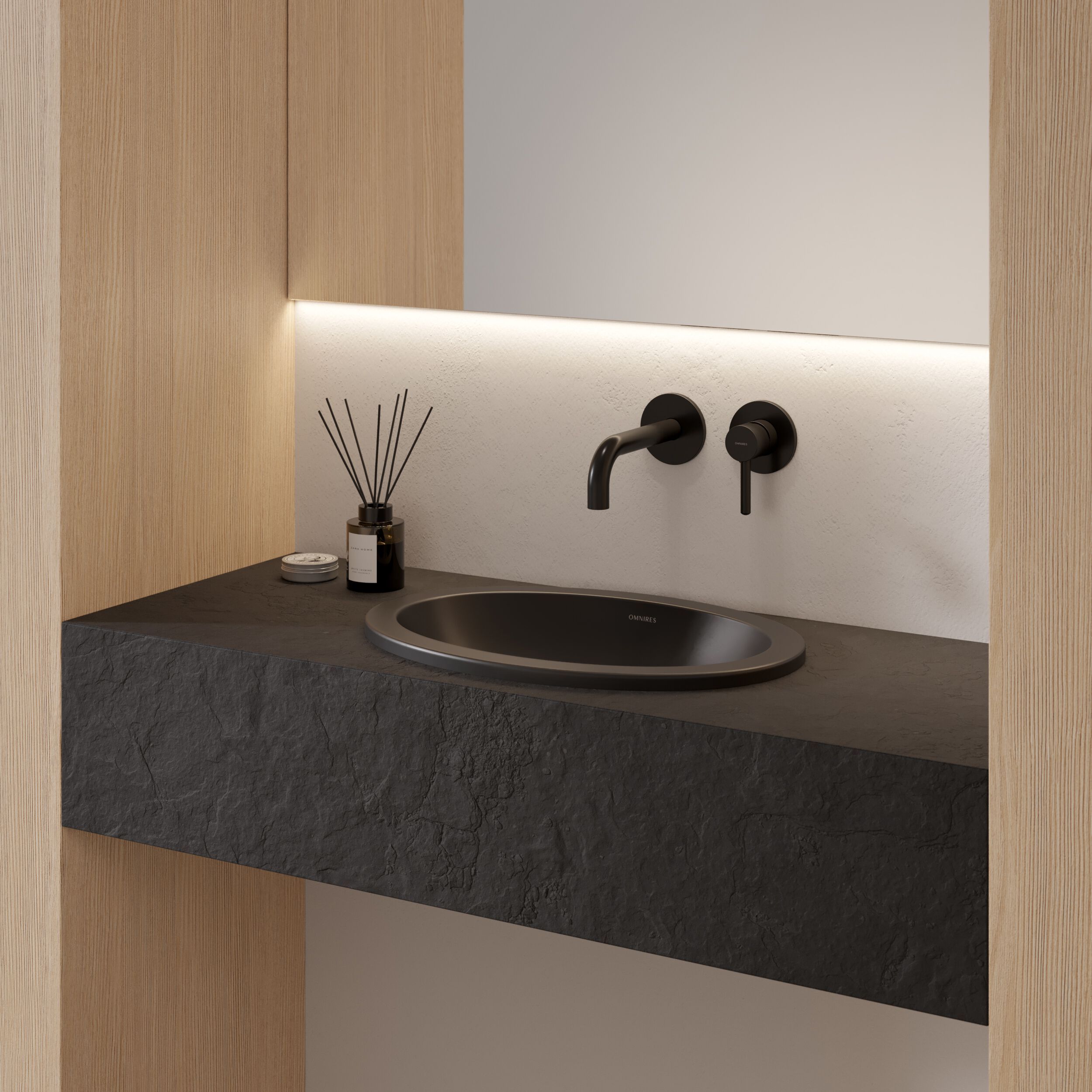 Встраиваемый умывальник из Овального композитного материала OMNIRES SHELL M+ SHELLUP ARCH-00152537 - Вид №43