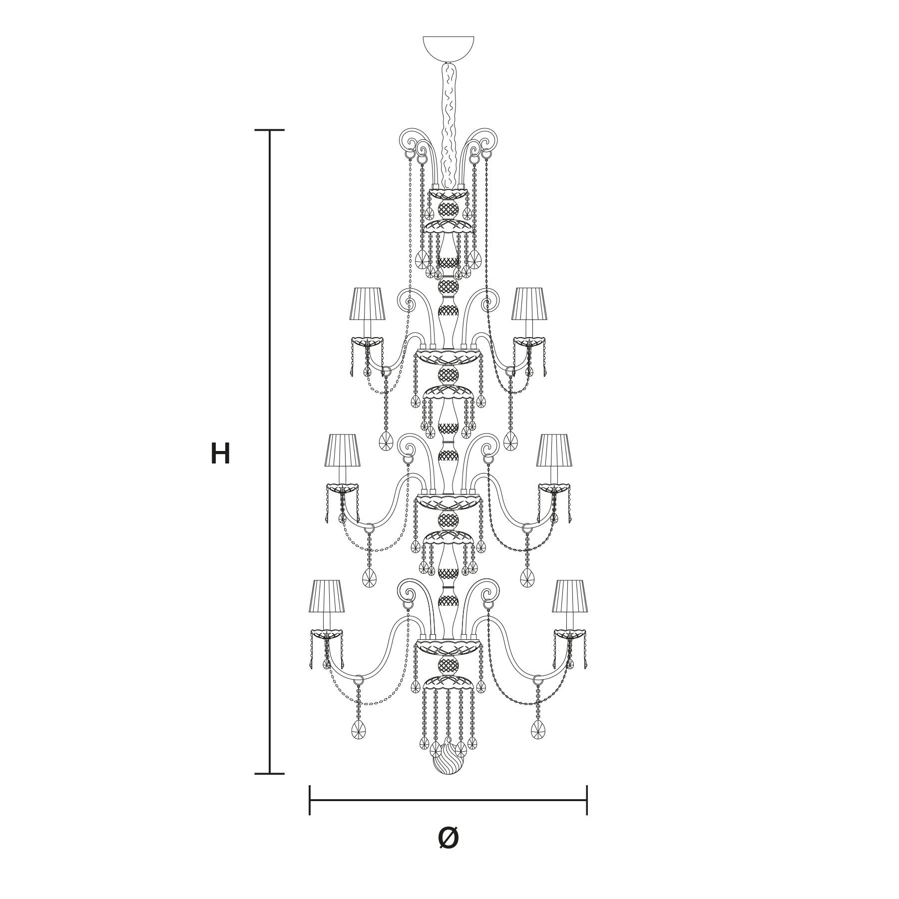 Подвесной светильник с кристаллами Masiero Diamond ARCH-00079770 - Вид №2