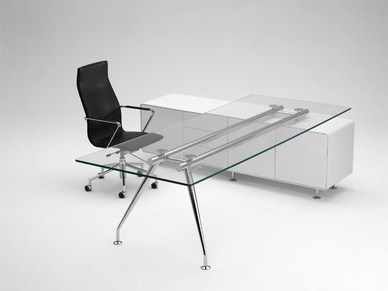 Стеклянный прямоугольный рабочий стол Spiegels .sun ARCH-00142693