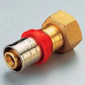 Муфта ВР 26х1" пресс с накидной гайкой плоская прокладка TIEMME