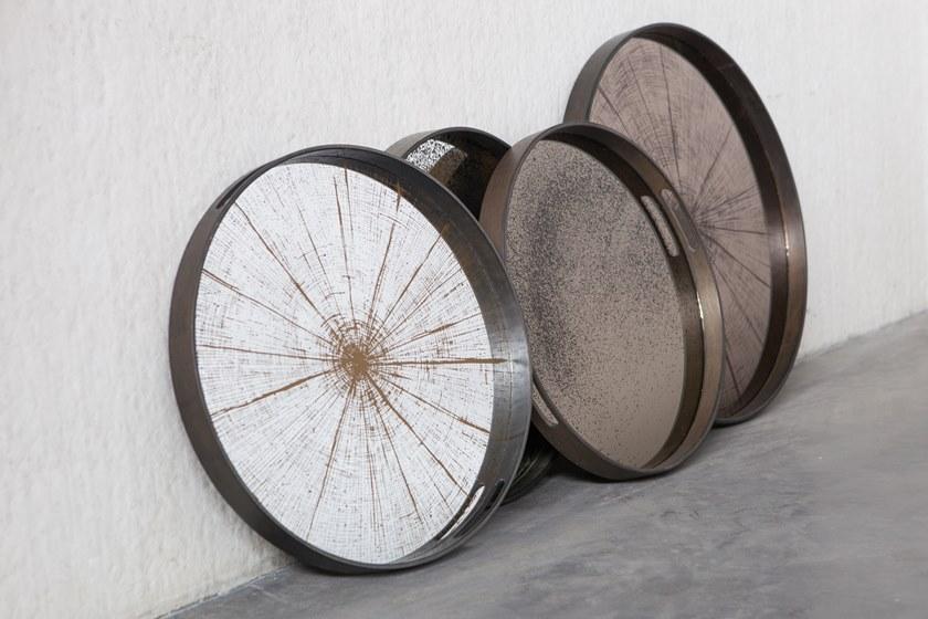 Ethnicraft Круглый поднос из дерева и стекла Classic 20402 - Вид №2