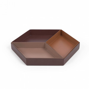 109399 Elides set of 3 trays in multicoloured metal La Forma