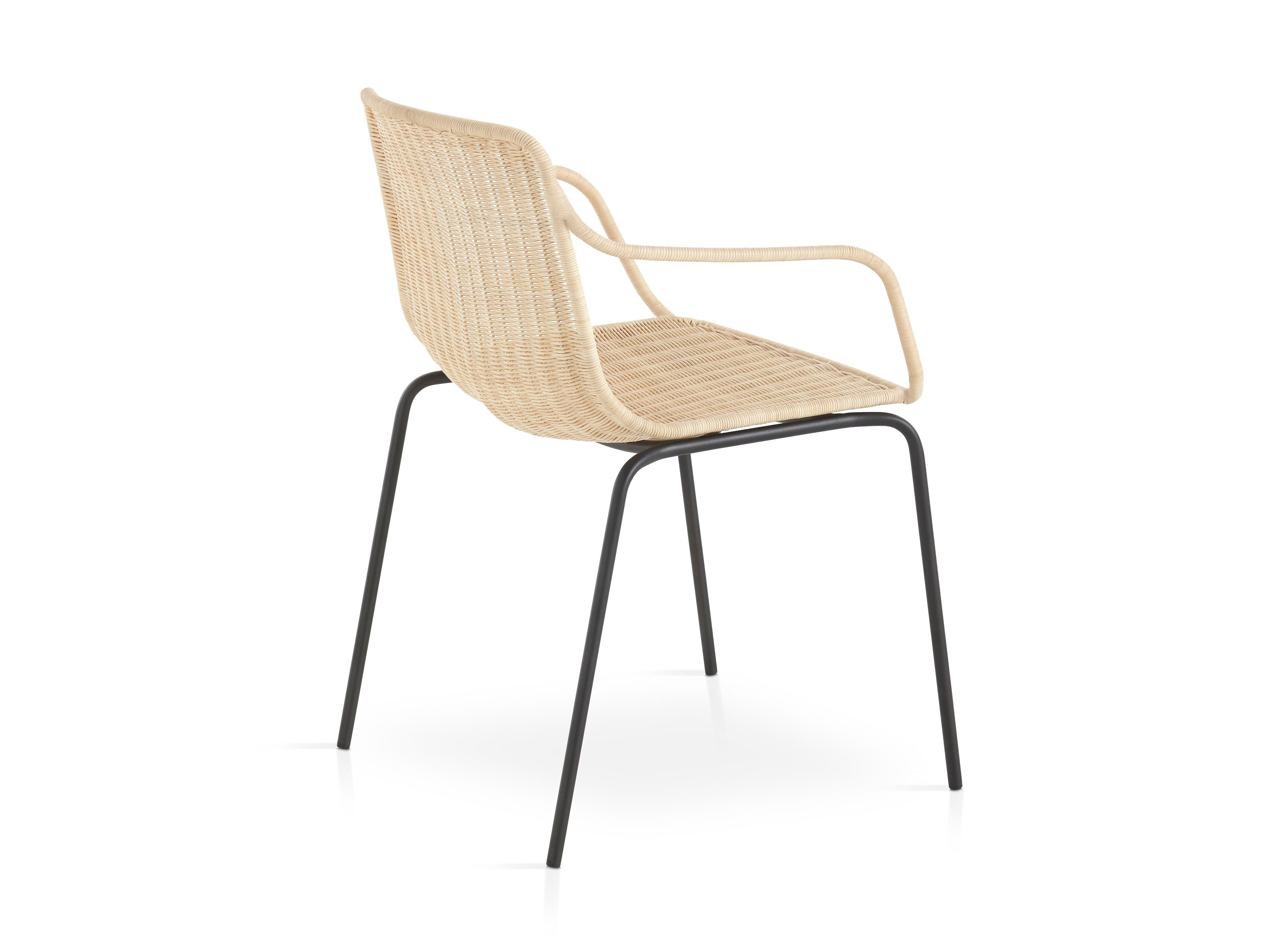 Штабелируемый стул из ротанга с подлокотниками EXPORMIM Lapala ARCH-00030843 - Вид №1