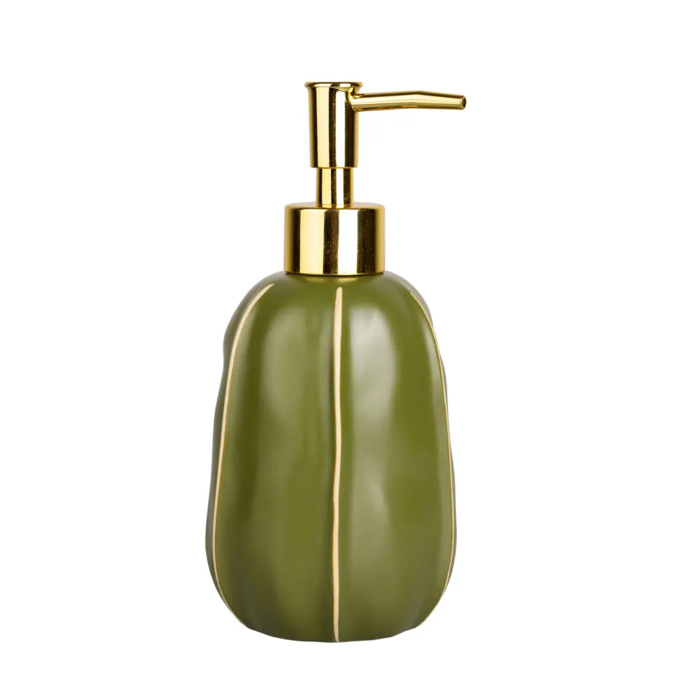 Дозатор для жидкого мыла Аквалиния Агава керамика цвет зеленый STLM-2016188