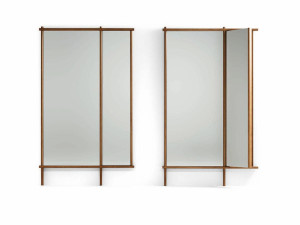 Зеркало для пола из массива дерева с рамкой