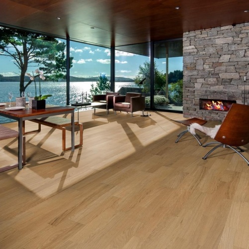 Паркетная доска Kahrs Дуб Бриз Линнея Полуматовая Брашированная 2600200568 - Вид №13