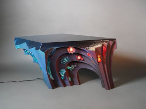 Журнальный столик из кварцевого песка и смолы