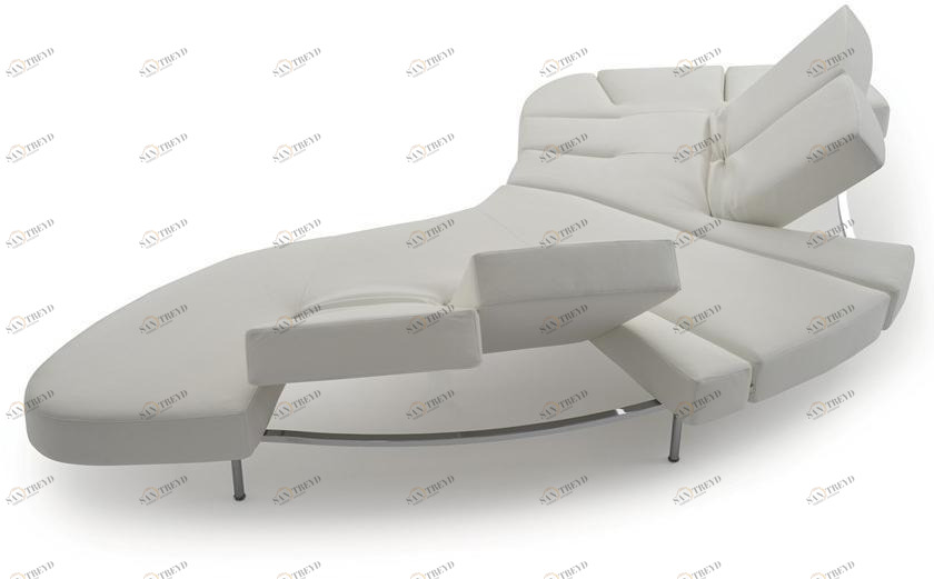 edra Изогнутый регулируемый кожаный диван  Flp010 