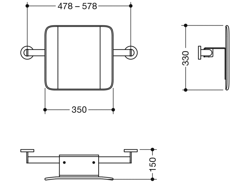 900.51.90540 поддержка спины HEWI Stützen  - Вид №2