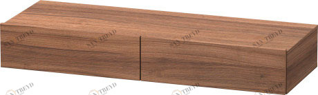 DS827107979 Полочка с ящиком DuraStyle #DS8271 1200 x 440 мм Орех натуральный, декор Duravit