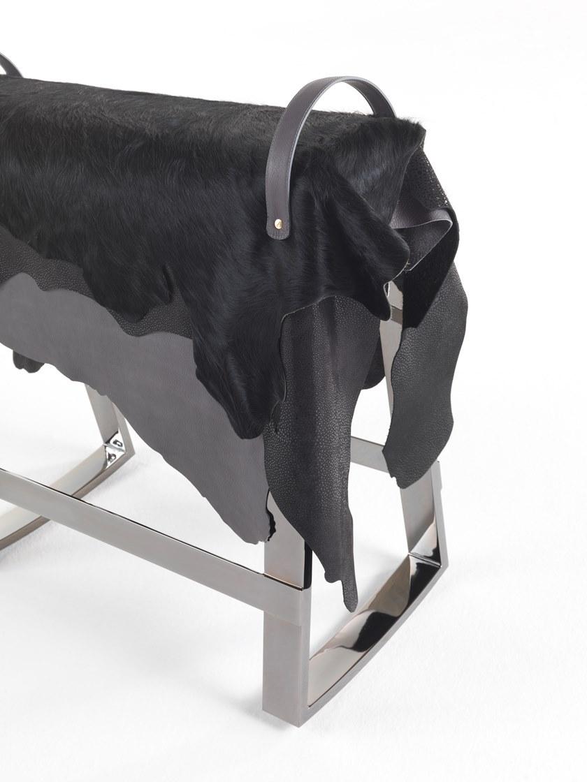 JCP UNIVERSE Кресло-качалка из нубука и пони sun-id-1480748 - Вид №2