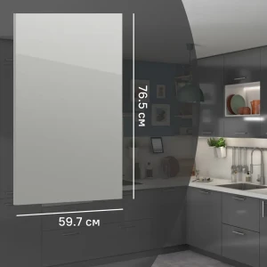 Фасад для кухонного шкафа Аша грей 59.7x76.5 см Delinia ID ЛДСП цвет светло-серый 85036559 STLM-2062881