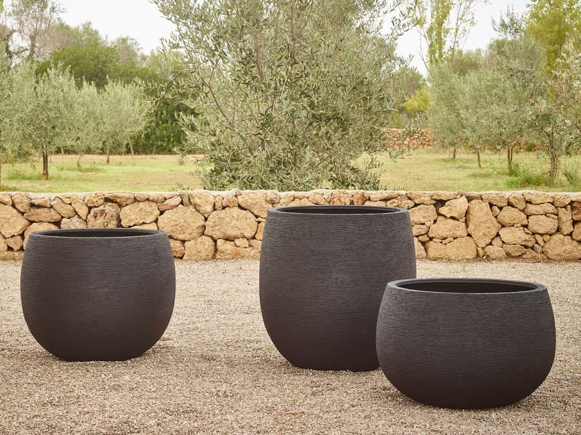 Низкий садовый горшок из армированного стекловолокном полиэстера (PRFV) Jardinico TERRA ARCH-00134826