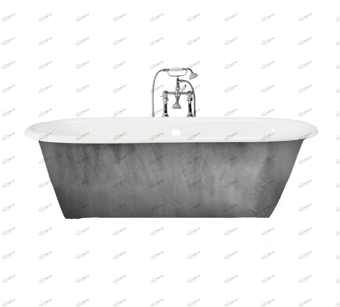 Gentry Home Bexley Cast iron bathtubs with feet Серебряный лист GH102159 