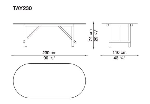Овальный садовый стол из дерева и Змеиного камня B&B Italia Outdoor Ayana ARCH-00151299 - Вид №3