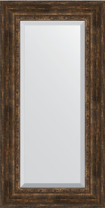 BY 3508 Зеркало с фацетом в багетной раме - состаренное дерево с орнаментом 120 mm EVOFORM Exclusive