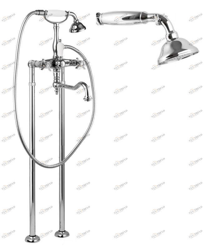 Напольный смеситель для ванны с поворотным изливом CEZARES LORD-VDP2-01-M