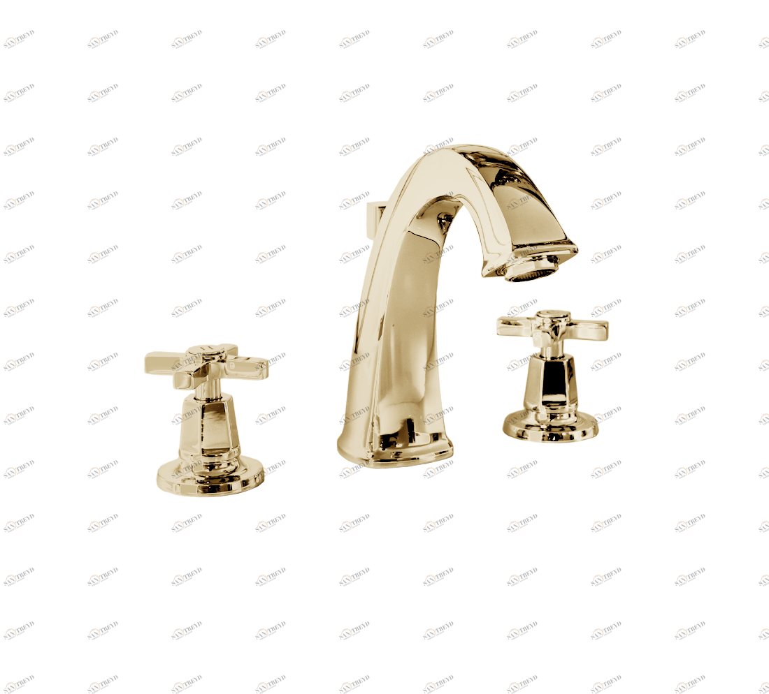 Gentry Home Смеситель для раковины на 3 отверстия Chopin Metal Incalux GH100179 