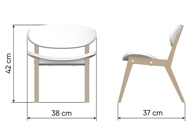 Стульчик детский молочный Classic ELLIPSE ELLIPSE CLASSIC 257799 Молочный Santreyd  - Вид №2
