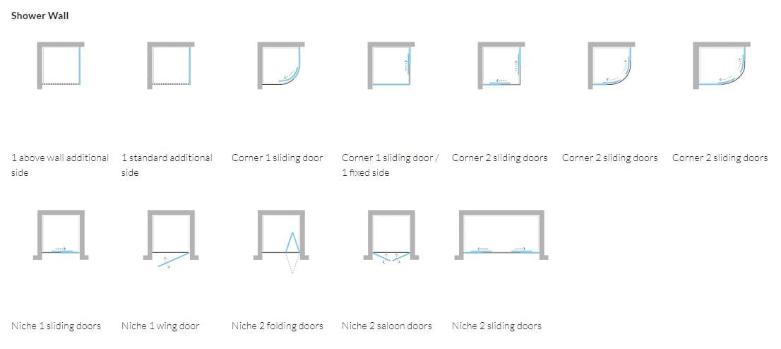 Угловая душевая кабина с раздвижной дверью ARBLU ARCH-00141065 - Вид №3
