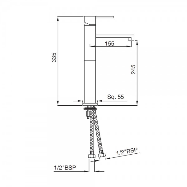 LEB-ABR-45009B Смеситель для раковины Artize Le Blanc Античная бронза  - Вид №1