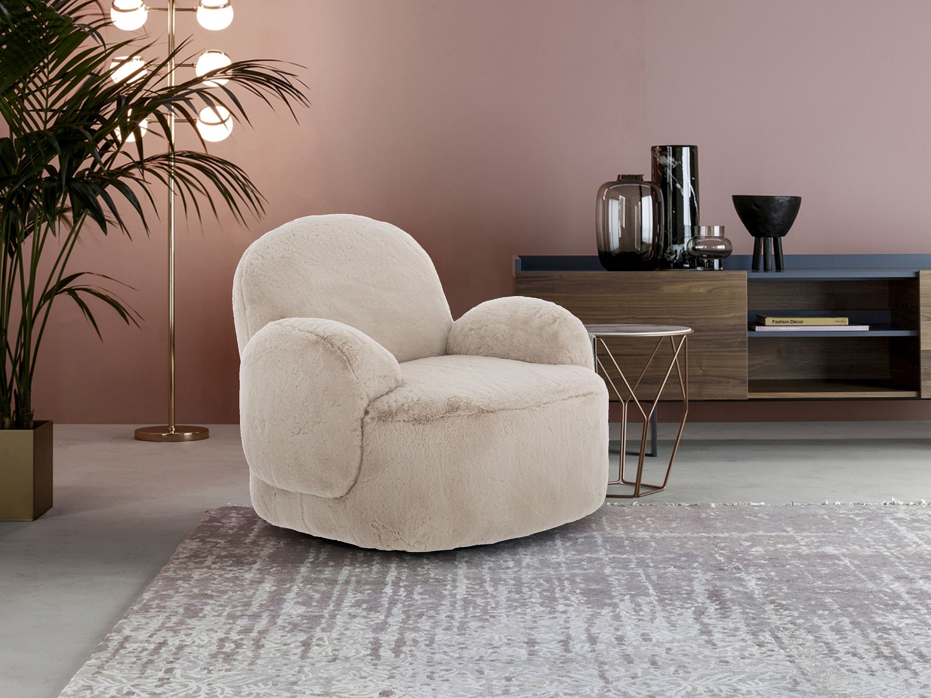 Кресло из искусственного меха с подлокотниками CAMPO DE' FIORI SWISS ARCH-00150634 - Вид №5