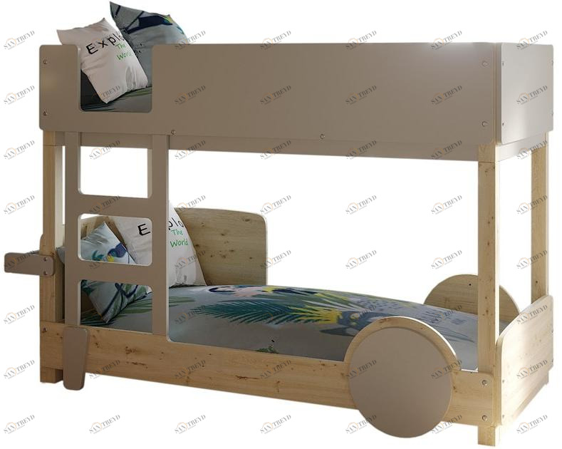 Mathy by Bols Односпальная деревянная двухъярусная кровать Discovery sun-id-1467257