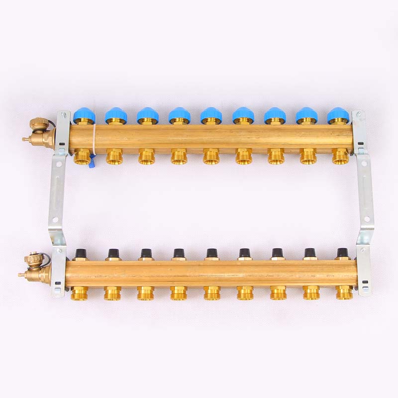 Коллекторная группа HKV с регулировочными и термостатическими вентилями WATTS Ind 1"x3/4"ЕК 9 выходов 10004186 - Вид №3