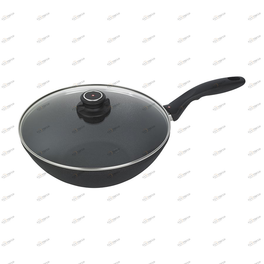 Сковорода-вок Swiss Diamond со стеклянной крышкой, Ø28 см XD61128C