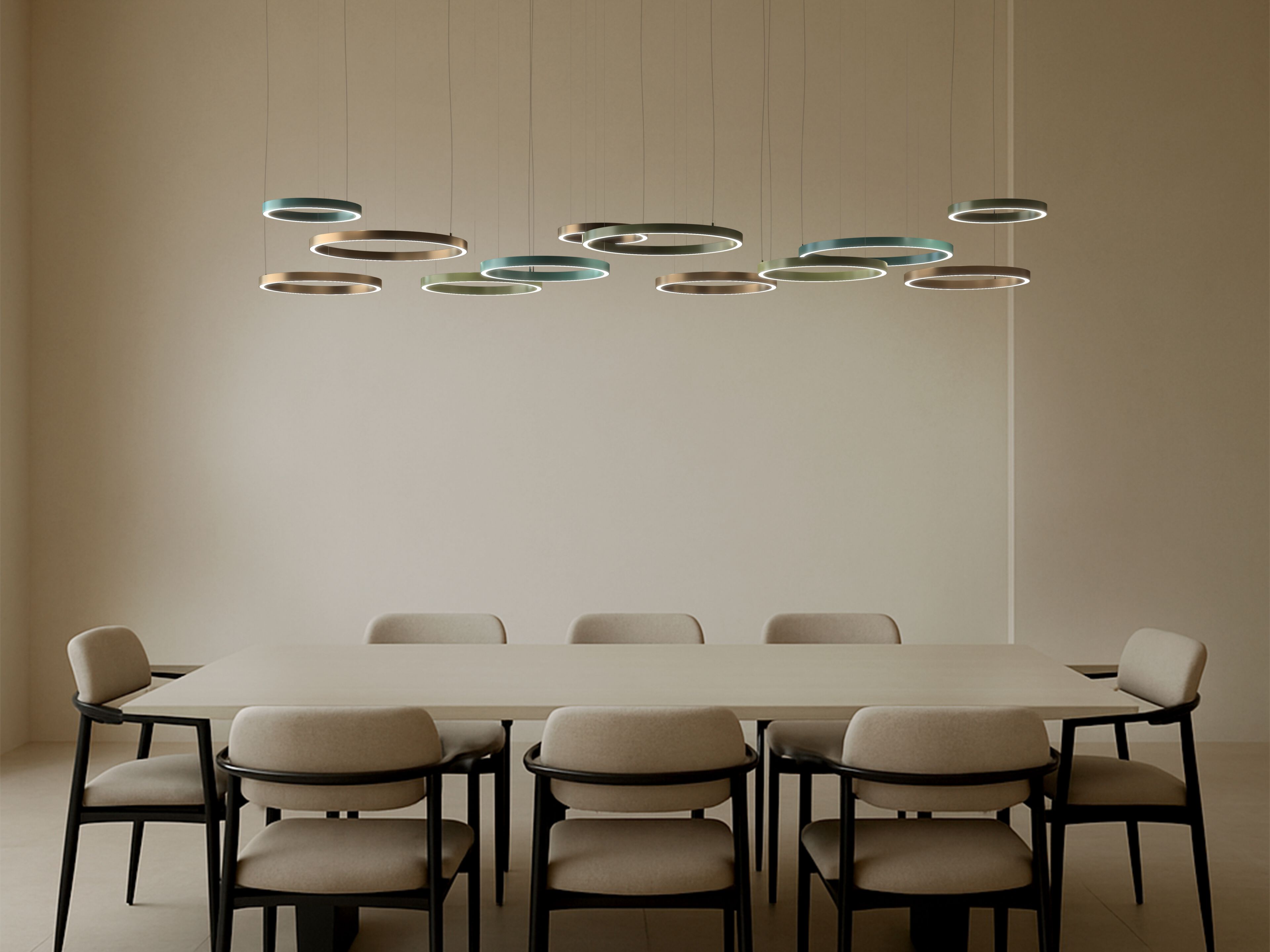 Алюминиевый светодиодный подвесной светильник Euroluce Lampadari Henos ARCH-00089974