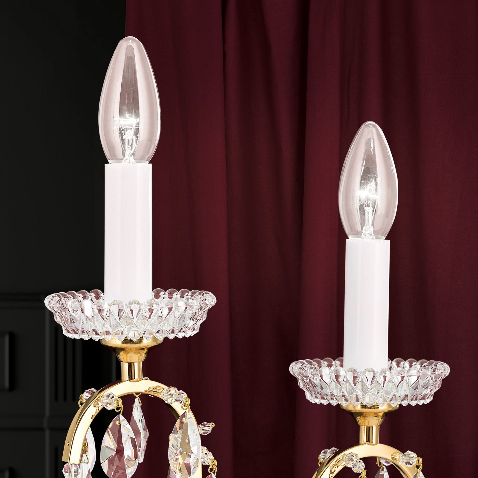 Латунная настольная лампа с кристаллами Orion Hirohito ARCH-00123944 - Вид №5