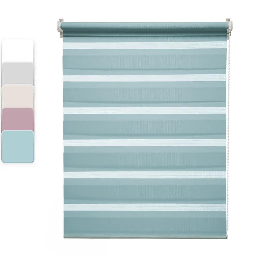 Штора рулонная день-ночь Inspire Peter 40x160 см бирюза Aqua 3 82691092 STLM-2027098 - Вид №1