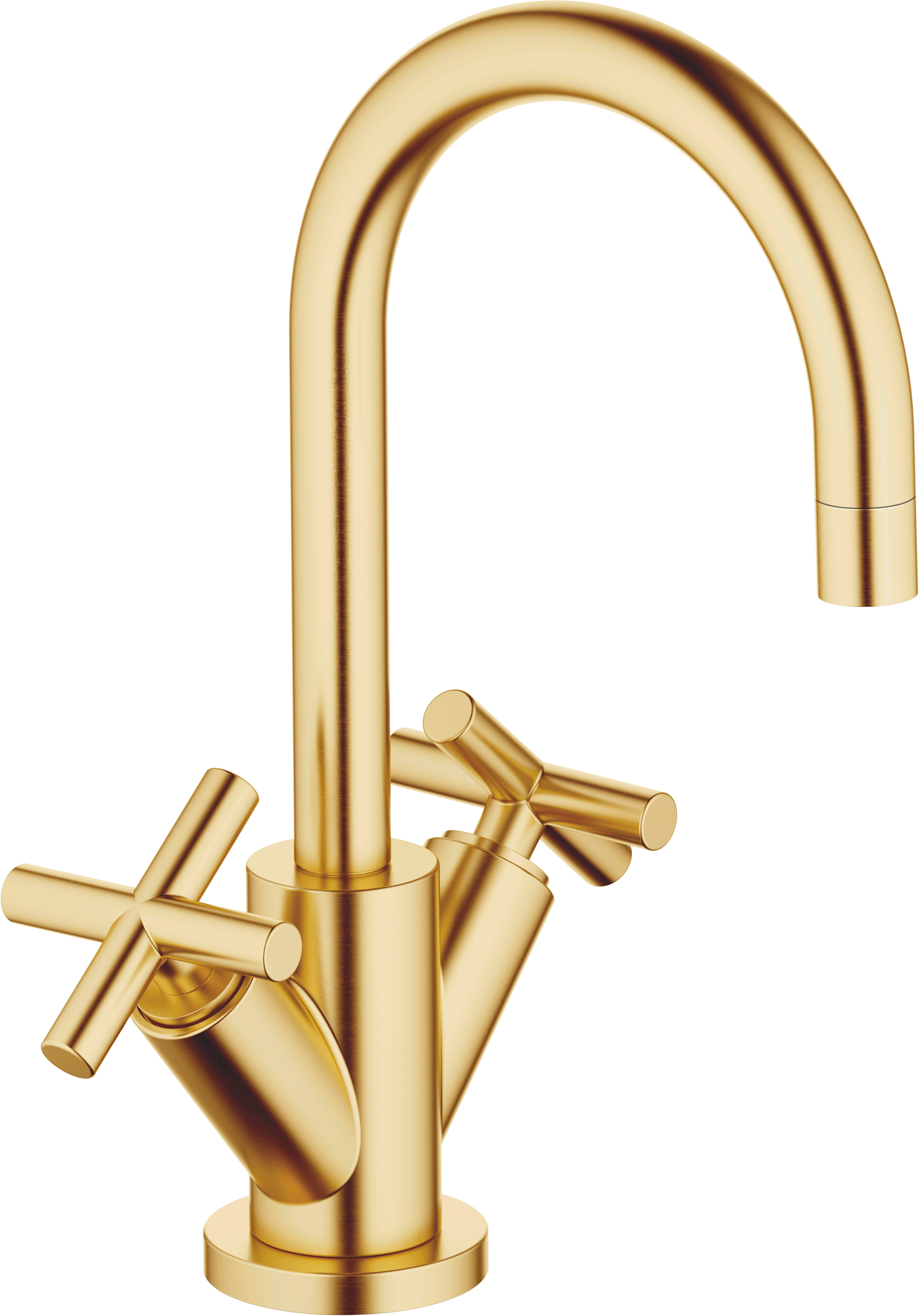 TARA Смеситель для раковины, на одно отверстие, со сливным клапаном - Brushed Durabrass (золото 23 карата) 22512892-28