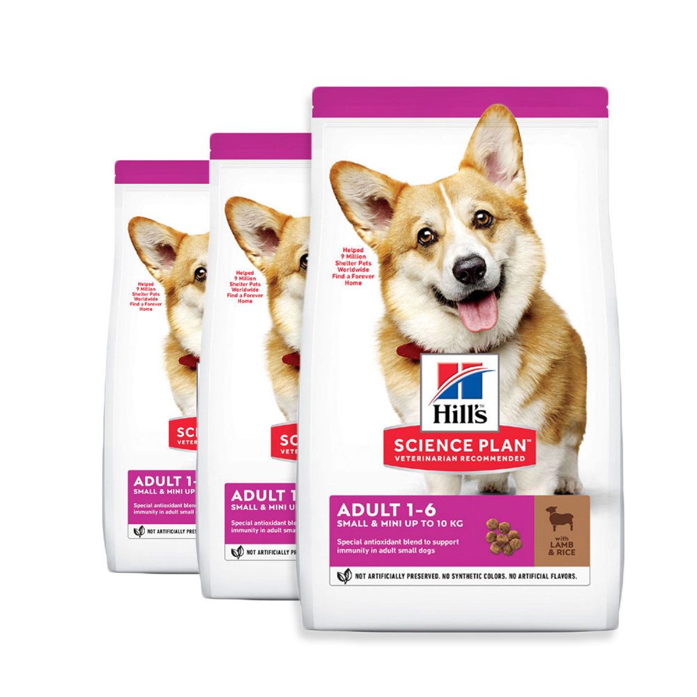 ПР0037502*3 Корм для собак Hill"s для миниатюрных пород, ягненок, рис сух. 1,5кг (упаковка - 3 шт) Hill's 