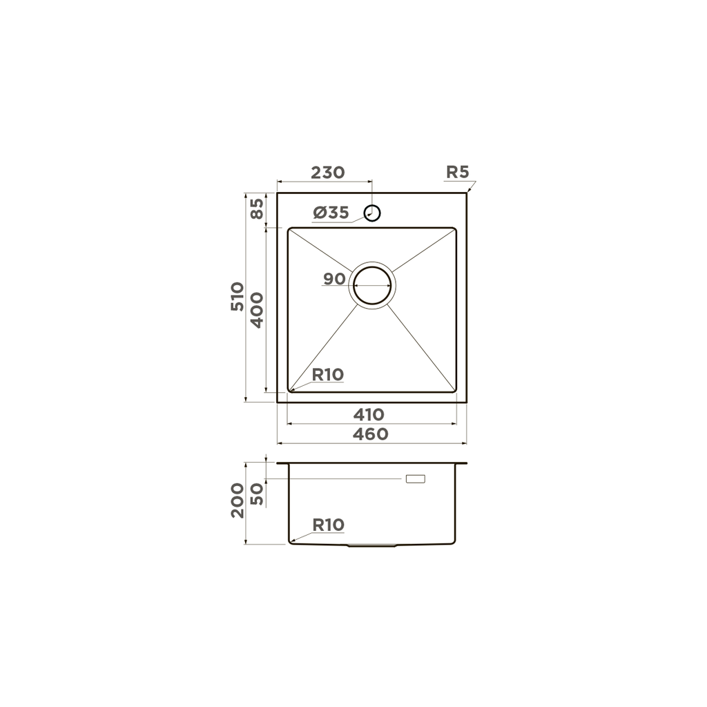 Кухонная мойка Akisame 46 GM OMOIKIRI 4973095 - Вид №2