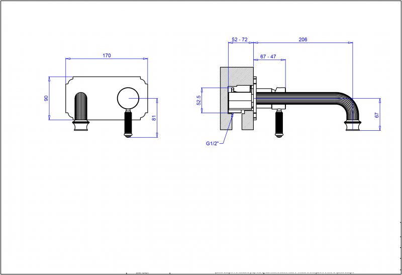 Встраиваемый смеситель на раковину Cezares APHRODITE-BLSM2-02-Bi - Вид №1