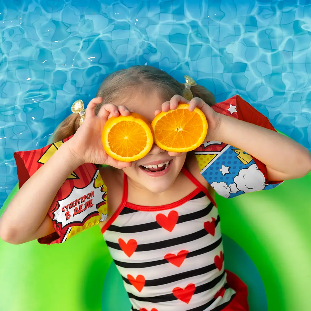 Детские нарукавники для плавания Герой ПВХ 15x14.5 см разноцветные Santreyd STLM-2049610 - Вид №1