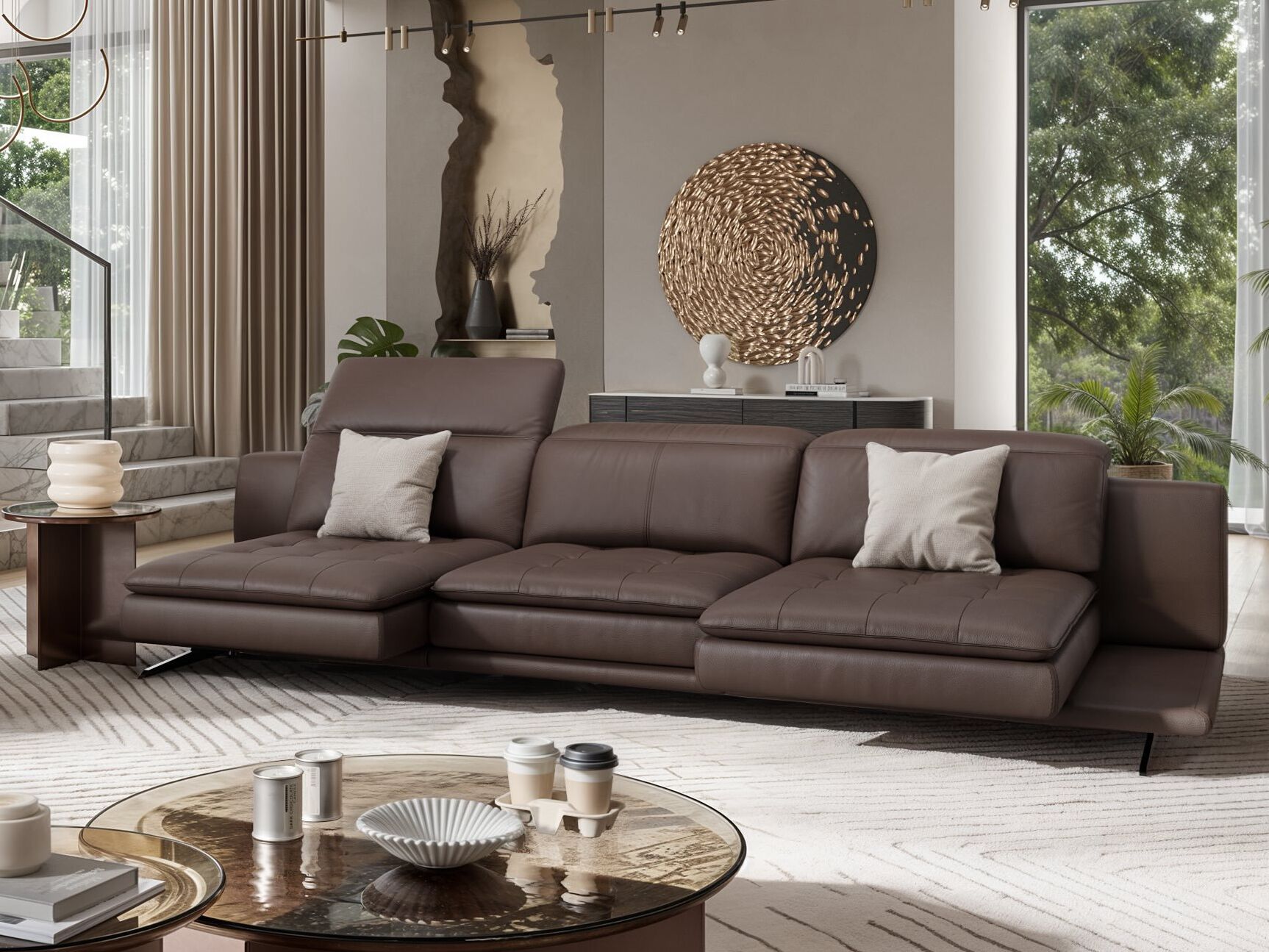 3-местный кожаный диван Sofanella Ницца ARCH-00121270 - Вид №4