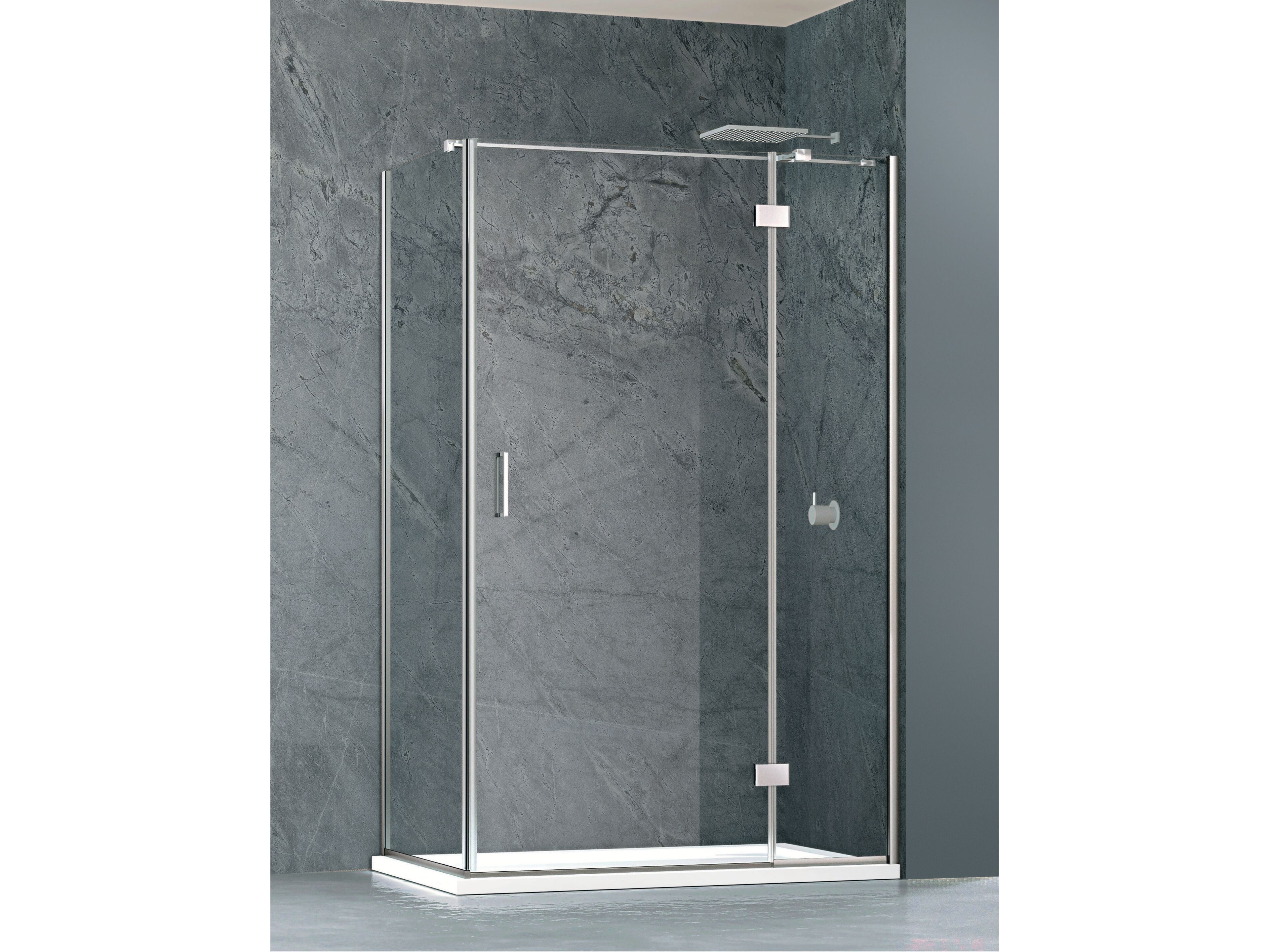 Угловая душевая кабина из хрусталя с распашной дверью Metidea топ ARCH-00112038 - Вид №1